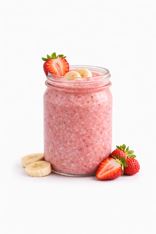 Wildcrafted premium organic strawberry sea moss fruit smoothie gel